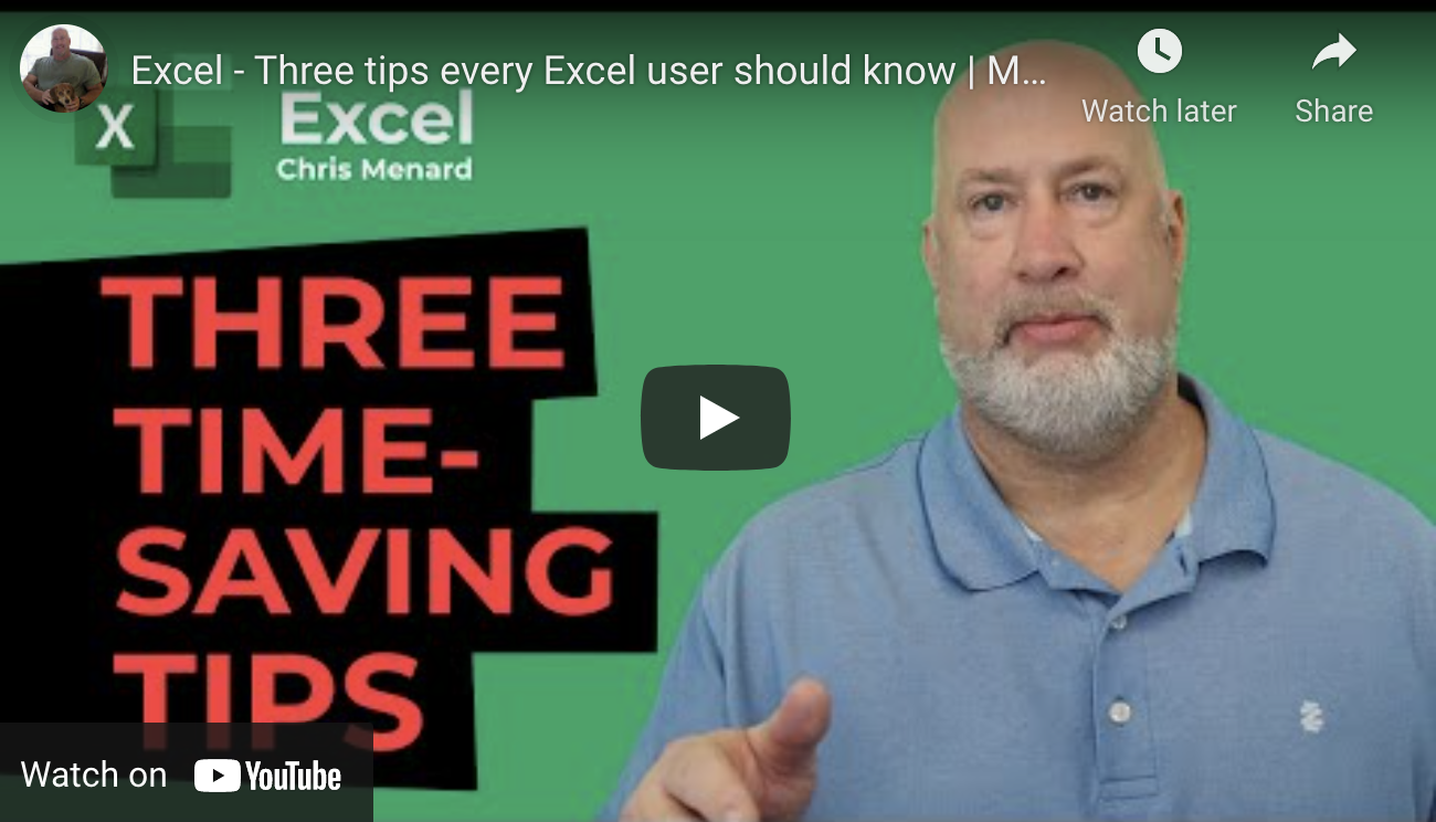 Top Three Must-Know Excel Time Saving Tips for San Jose Business Owners